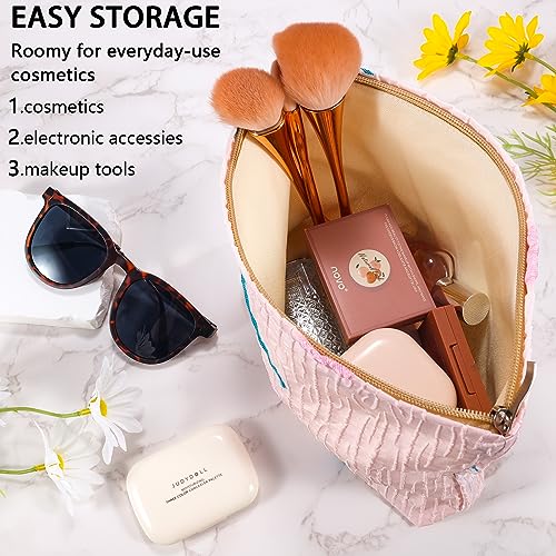 ZLFSRQ Bolsa de maquillaje de tulipanes de viaje, lindas bol