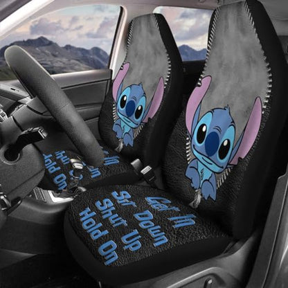 2 fundas de asiento delantero de automóvil con personajes de