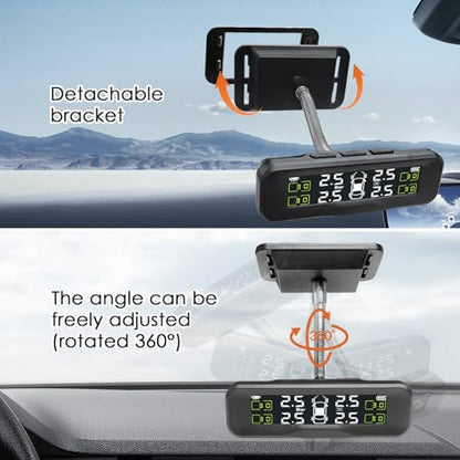 Tire Pressure Monitoring System, Upgrade Wireless Solar TPMS