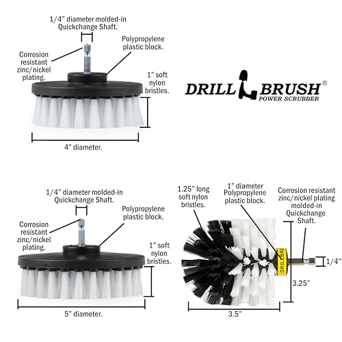 Kit de limpieza de Drill Brush, cepillos con conector para t