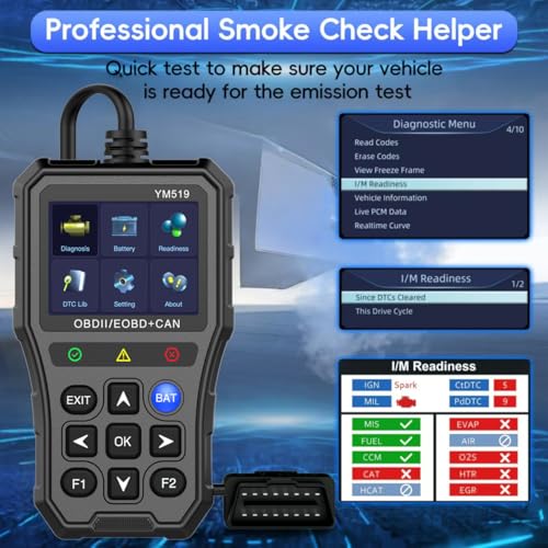 Herramienta de diagnóstico de escáner OBD2, pantalla a color
