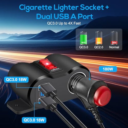 Linkstyle Divisor de enchufe para encendedor de cigarrillos