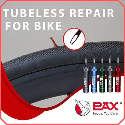 PAX Kit de reparación de neumáticos de bicicleta sin cámara
