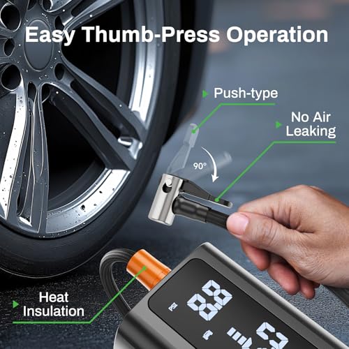 AT003 Tire Inflator Portable Air Compressor, Auto Air Pump f