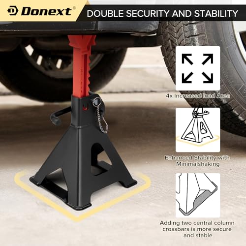 Donext Jack Stands de 3 toneladas (6,500 lb) de acero de dob