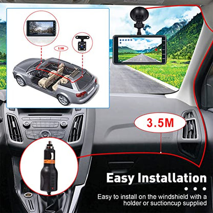 Roinvou Cámara de tablero dual vista frontal y trasera, pant