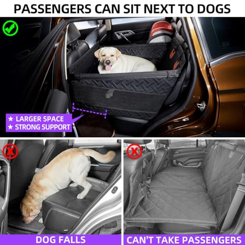 Asiento grande para perro, extensor de asiento trasero de pi