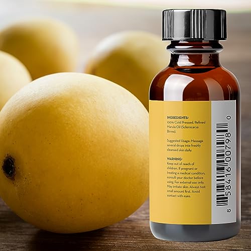 Pure Body Naturals Aceite facial Marula, 1 onza líquida, ace