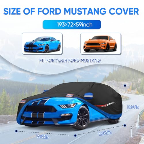 NEVERLAND Funda de automóvil para Mustang – Ajuste personali