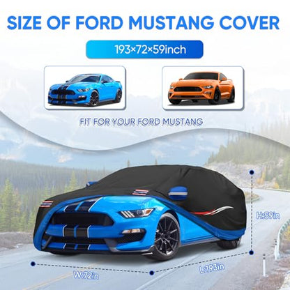 NEVERLAND Funda de automóvil para Mustang – Ajuste personali