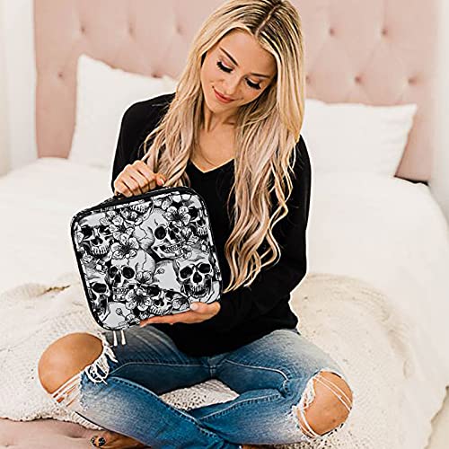9CH Organizador de bolsas de maquillaje góticas, estuche de