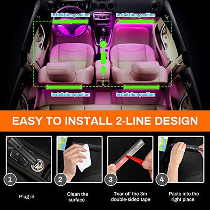 Luces interiores del coche, diseño 2 en 1 DC 12 V activadas