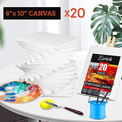 Paquete de 20 lienzos para pintar con 8 x 10 pulgadas, lienz
