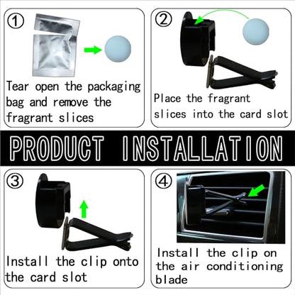 4 clips de ventilación para ambientador de aire con diseño d