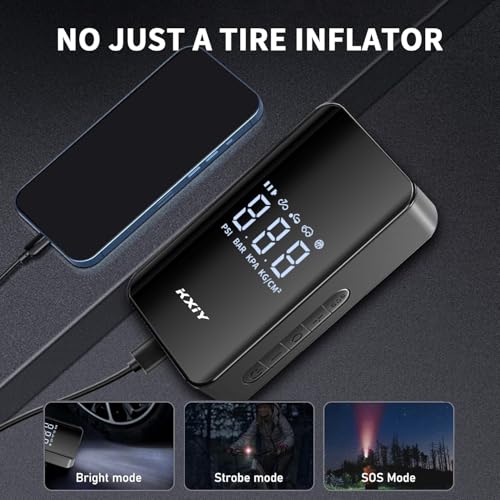Inflador de neumáticos portátil de 150 PSI, compresor de air