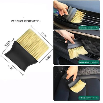 Juego de 10 cepillos para detalles de automóvil, kit de limp