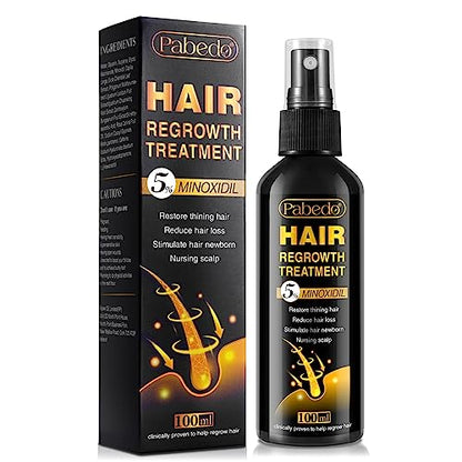 Suero de crecimiento del cabello de minoxidil al 5%, spray d