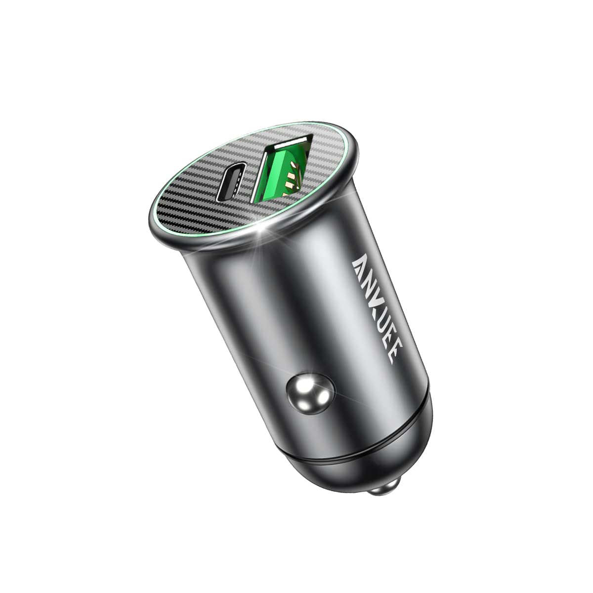 Adaptador de cargador de coche USB-C, puertos duales, carga