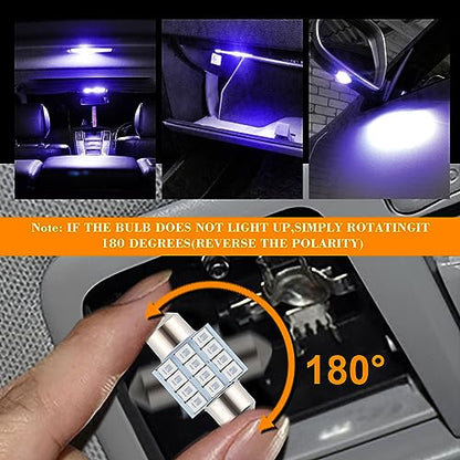 Juego de 24 bombillas LED para interior de automóvil, 194 T1
