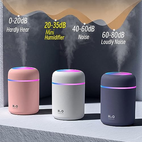 Mini humidificador portátil, colorido, niebla fría, alimenta