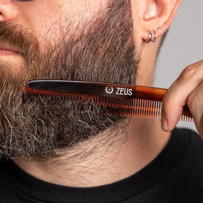 Zeus Handmade saw-cut – Peine para barba – 6" x 1" – PREMIUM