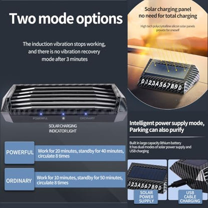 Purificador de aire de coche alimentado por energía solar co