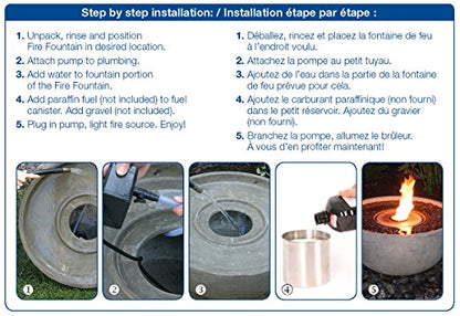 Aquascape 78203 Fuente de fuego de agua para patios, terraza