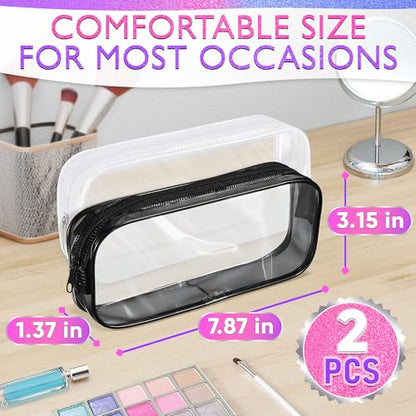 KETAR Estuche cosmético, 2 bolsas pequeñas transparentes, Ju