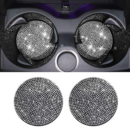 2 posavasos con brillantes para automóvil, portavasos univer