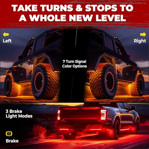 8 cápsulas de luces RGB de cinco caras para camiones, Jeep,