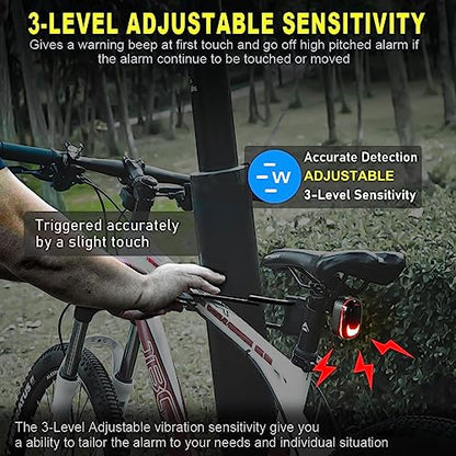 Luz trasera de bicicleta con alarma: luz trasera inalámbrica