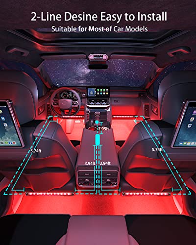 Keepsmile Accesorios de luces interiores de coche, control d