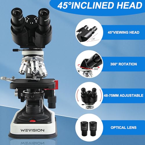 [Fuente de alimentación dual] Microscopio binocular compuest