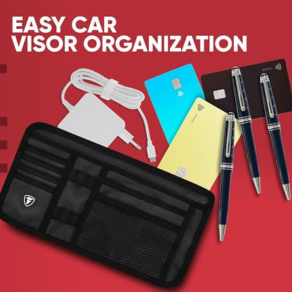 Firestone Paquete de 2 organizadores de visera para automóvi