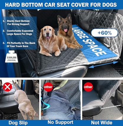 TIROL Extensor de asiento trasero para perros, funda de asie