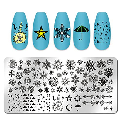 WOKOTO Juego de 6 placas de sello de arte de uñas Holloween