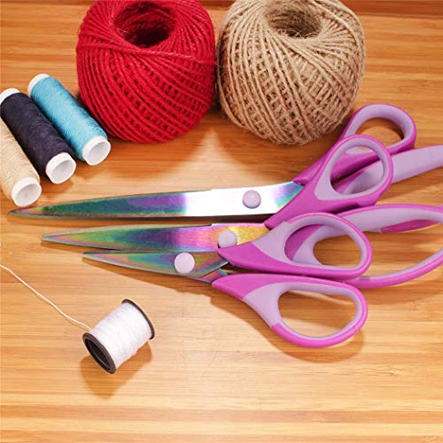Tijeras de titanio de color, juego de tijeras de costura con