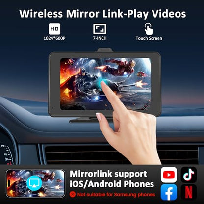 Carplay - Pantalla táctil portátil HD de 7 pulgadas con Andr