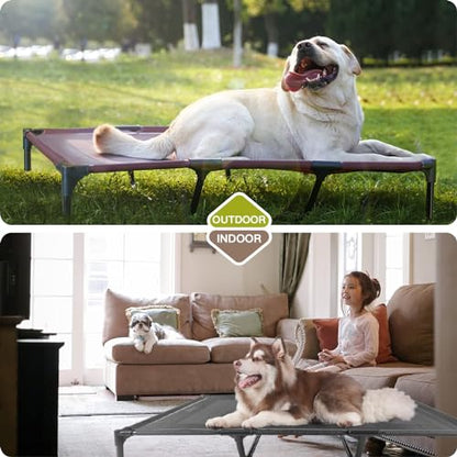 suddus Cama elevada para perros impermeable al aire libre, c