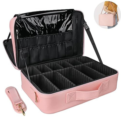 MONSTINA Bolsas de cosméticos de 3 capas para cosméticos, es