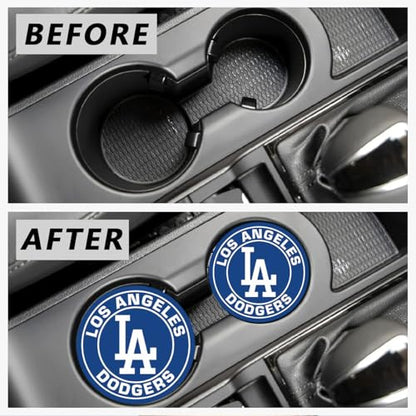 Paquete de 2 posavasos para automóvil para Dodgers, posavaso