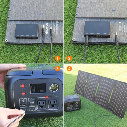 Cargador de panel solar de 60 W, batería solar, panel solar