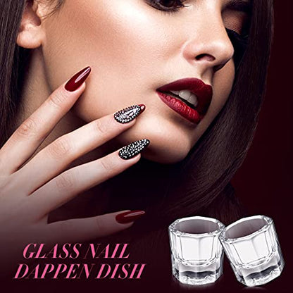 12 platos de uñas Dappen Platos acrílicos para uñas, monómer