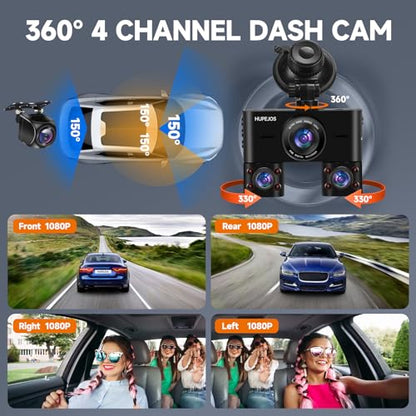 Cámara de tablero frontal y trasera 360 en el interior, cáma