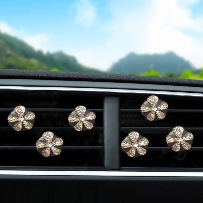 6 clips de ventilación de flores de margaritas brillantes, b