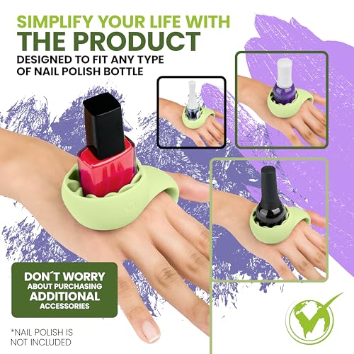 Porta esmalte de uñas portátil (verde)