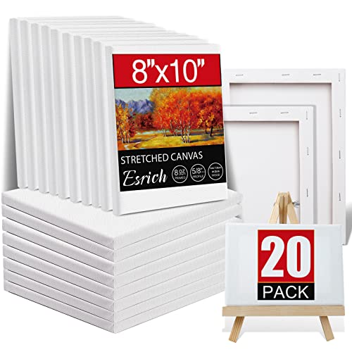 Paquete de 20 lienzos para pintar con 8 x 10 pulgadas, lienz