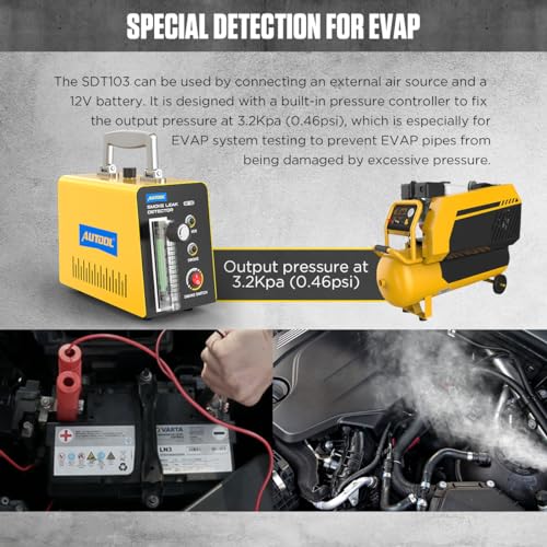 Detector de fugas automotriz para máquina de humo, probador