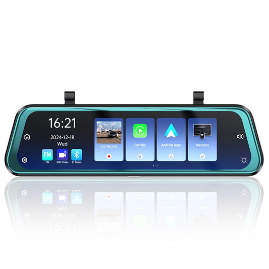 9.66-inch Smart Rearview Mirror Dash Cam, 2.5D IPS Touchscre