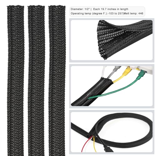 ZIIYAN Kit de organización de cables de 163 piezas, 3 fundas